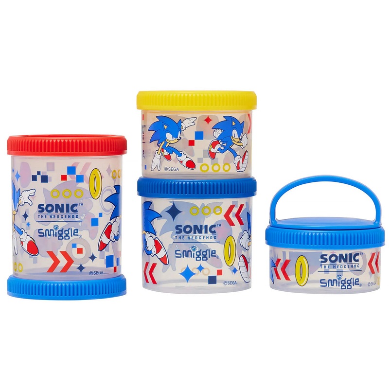 Smiggle Sonic Snack & Stack Containers – Cobalt Blue