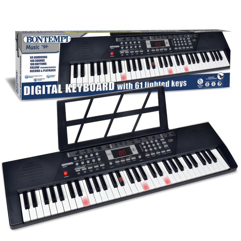 BONTEMPI 61-Lighted Keys Digital Keyboard