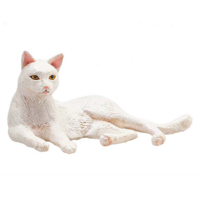 Mojo 387368 Farmland Lying Cat White Figure