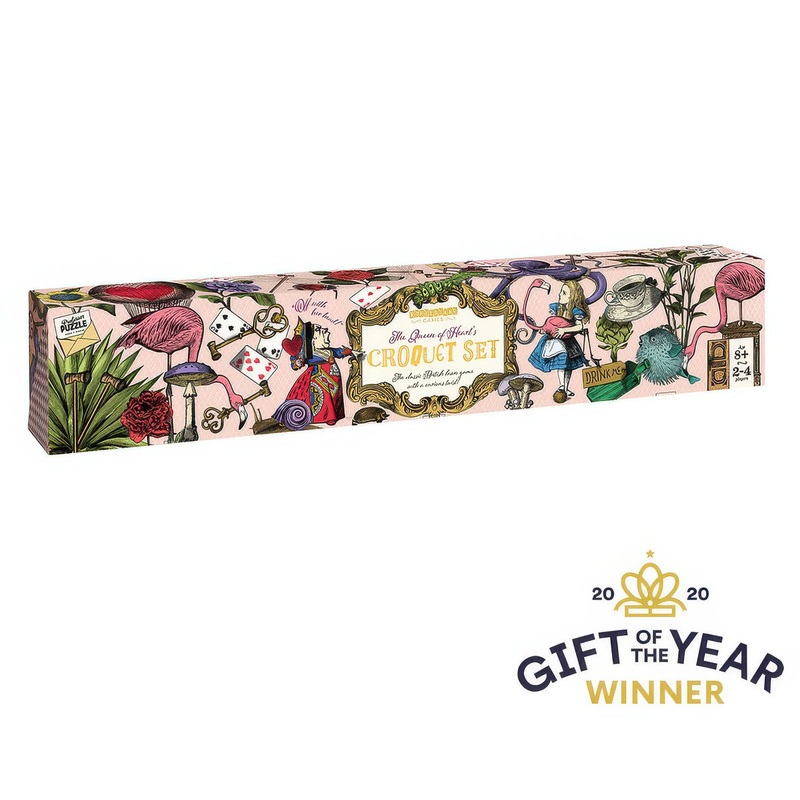 Queen of Hearts Flamingo Luxury Croquet Set