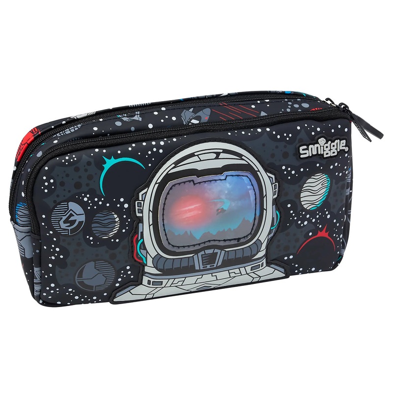 Smiggle Eclipse Pocket Character Pencil Case – Black