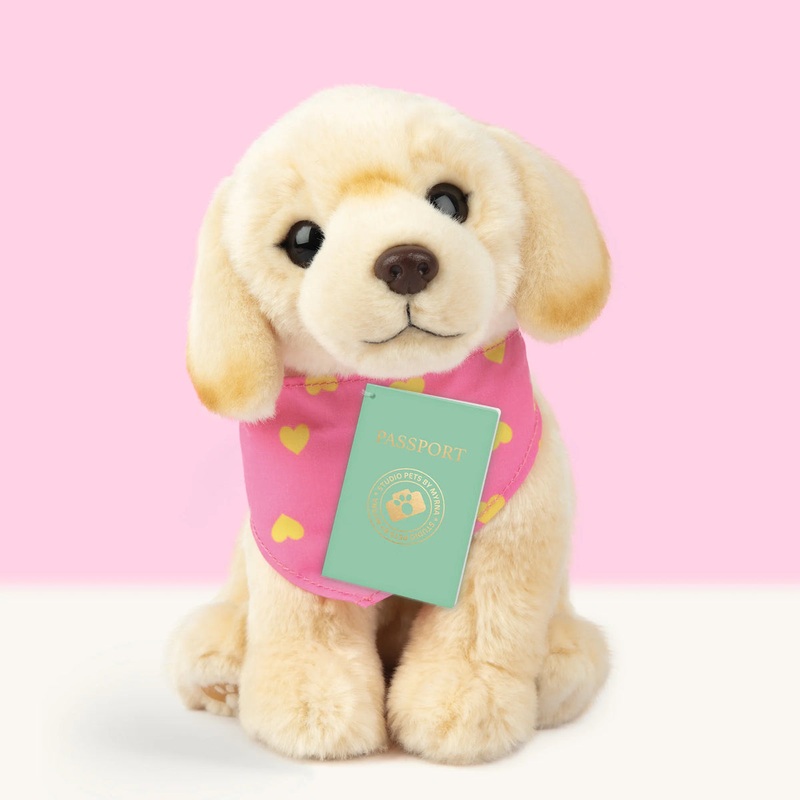 Studio Pets Happy Cuddle Dog Blonde Labrador 23cm Plush