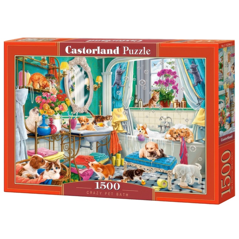 Castorland Puzzle Crazy Pet Bath (1500 pcs)