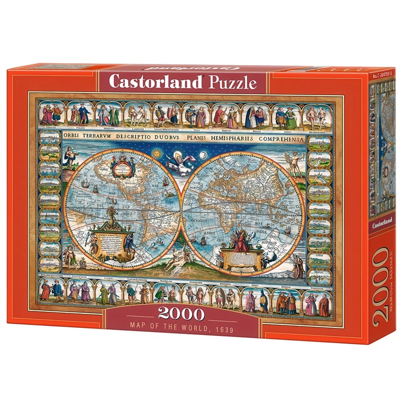 Castorland Puzzle Map of the World 1639 (2000 pcs)