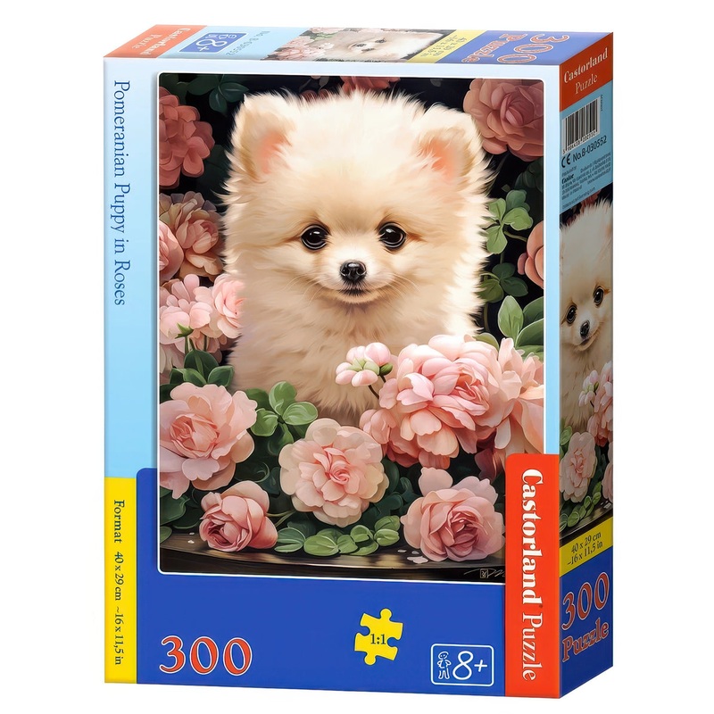 Castorland Puzzle Pomeranian Puppy in Roses (300 pcs)