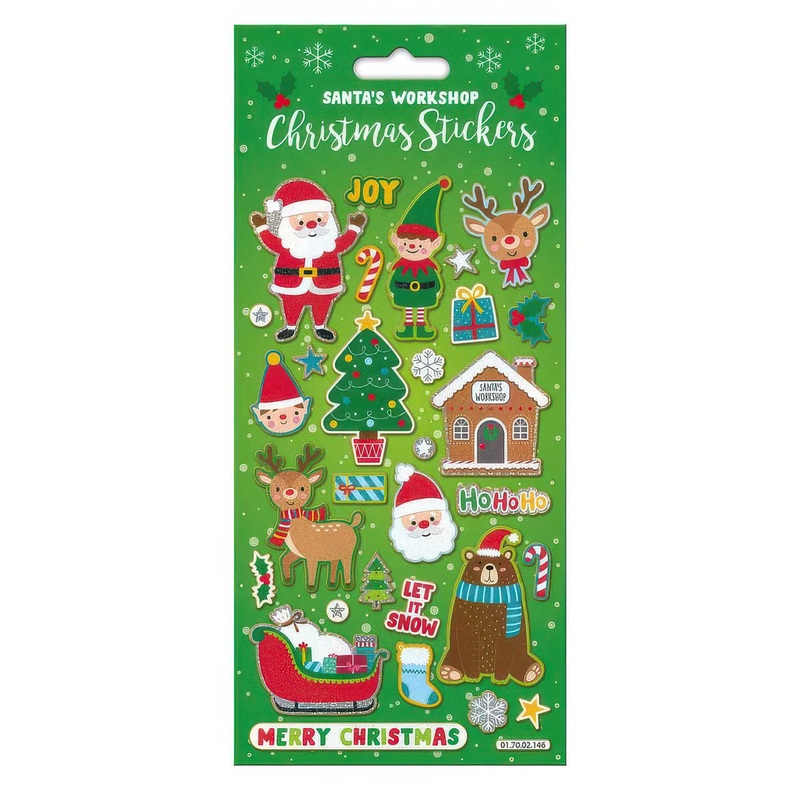 Santa’s Workshop Christmas Foil Stickers Pack