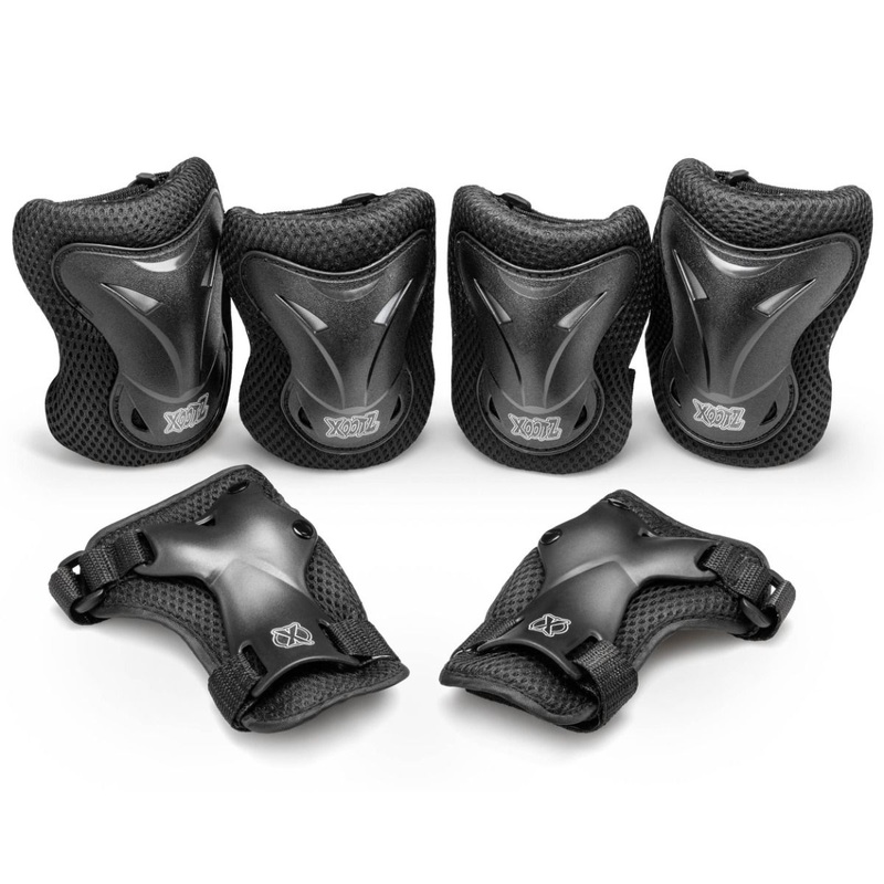 Xootz 6pc Kids Pad Set – Black – L (10-14yrs)