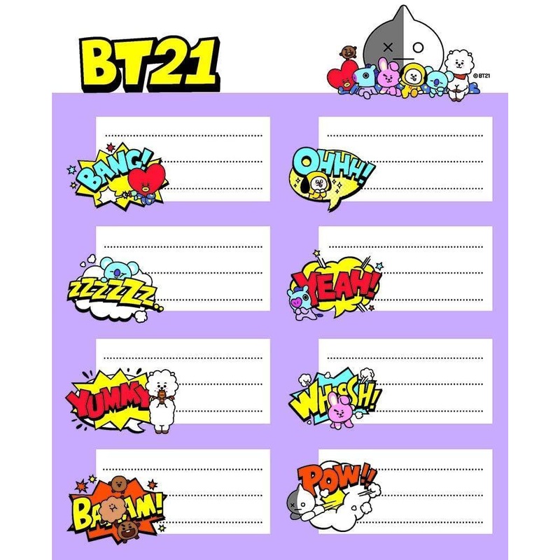 Erik Grupo BT21 Self-Adhesive Labels