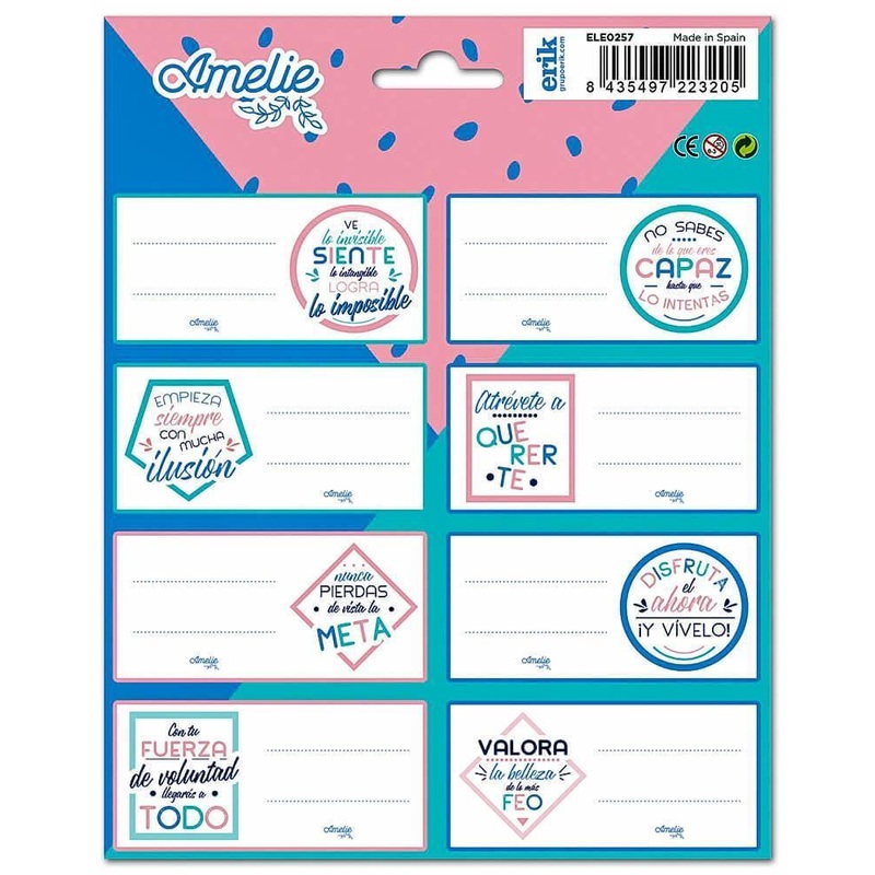 Erik Grupo ELE0257 Self-Adhesive Labels Amelie Pastel Collection