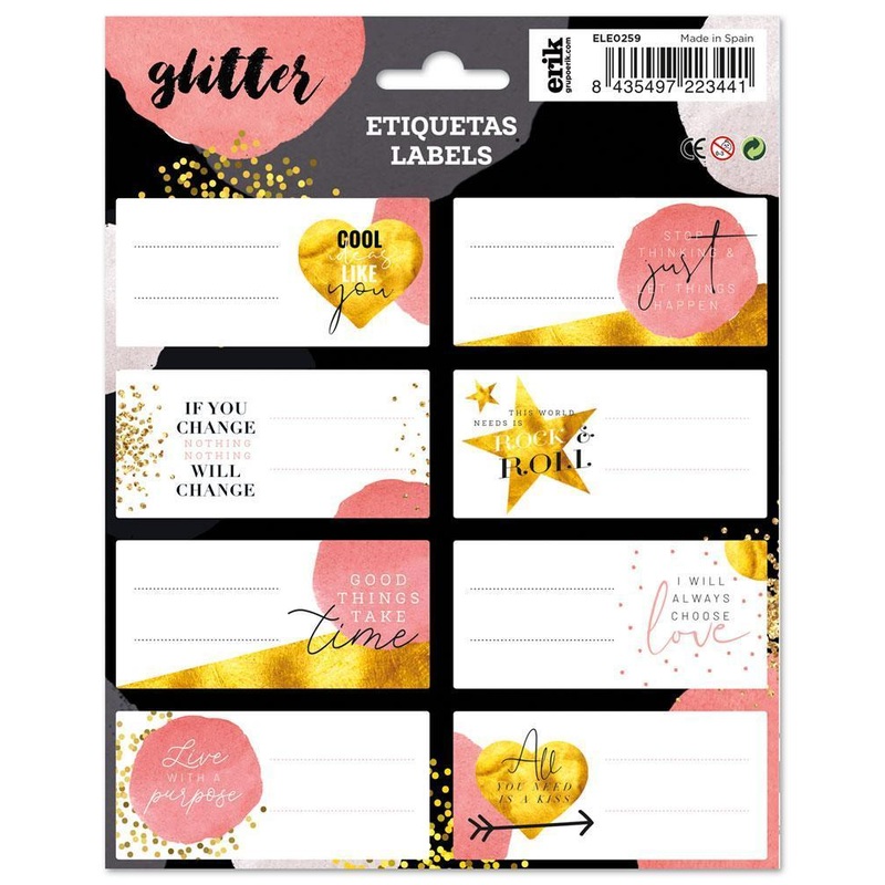 Erik Grupo ELE0259 Self-Adhesive Labels. Glitter Gold Dreams