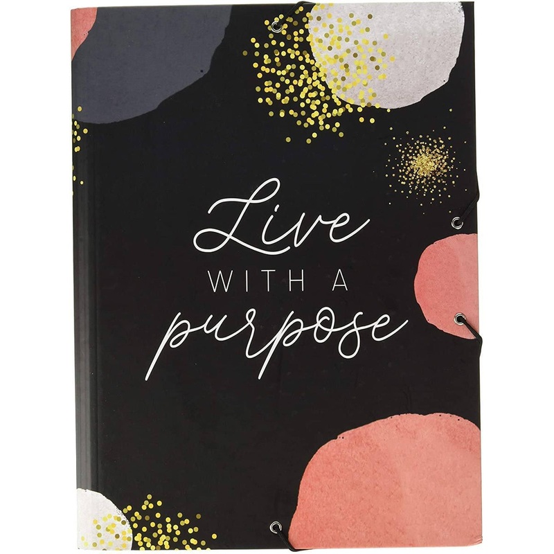 Erik Grupo Folder Elastic A4 Glitter Gold Dreams