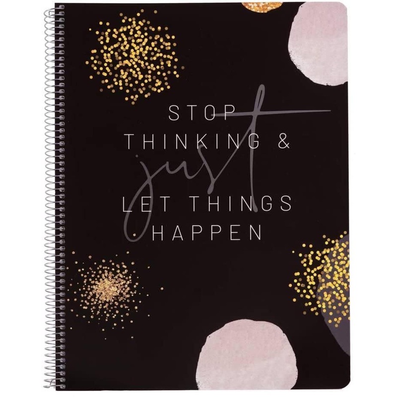 Erik Grupo Spiral Bound Notebook A4. Glitter Gold Dreams