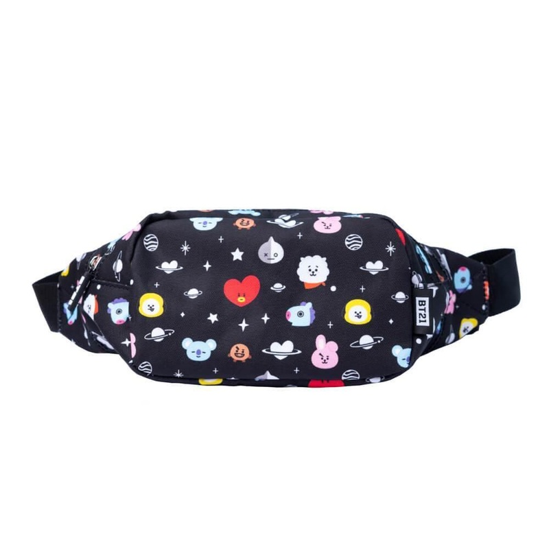 Official Licensed BT21 Adjustable Bumbag – Black Waist Bag