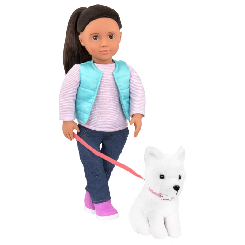 Our Generation Cassie Deluxe 46 cm Doll & Pet Set