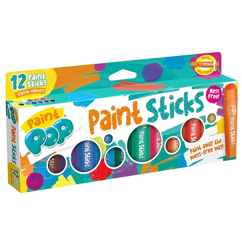 Paint Pop Paint Sticks For Kids – 12 Pack