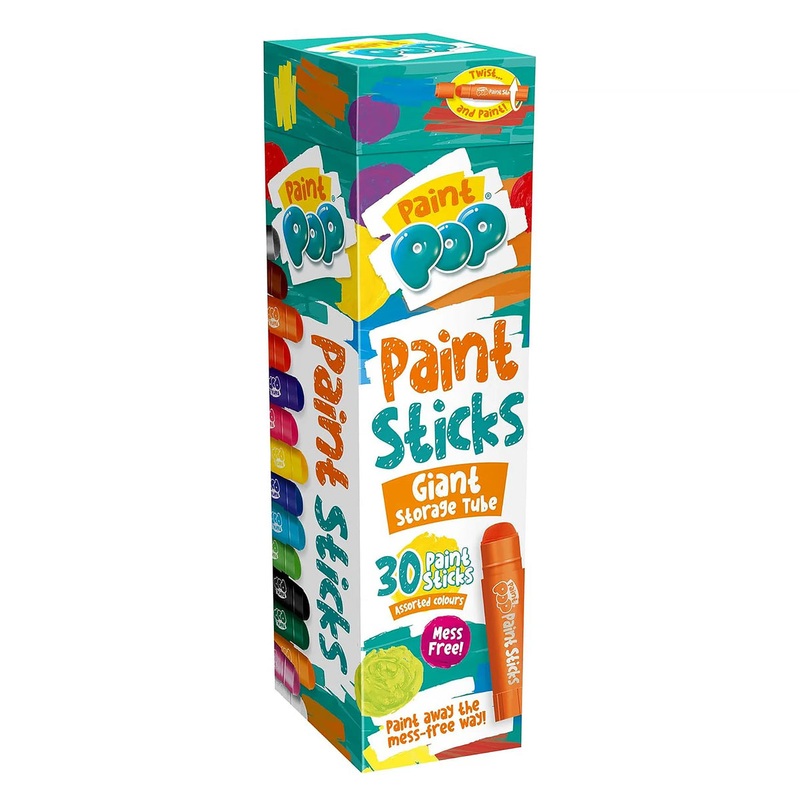 Paint Pop Paint Sticks For Kids – 30 Pack Giant Tube