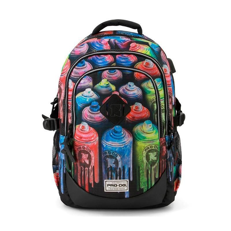 PRODG Coloured Running Sprays Backpack 44cm With USB