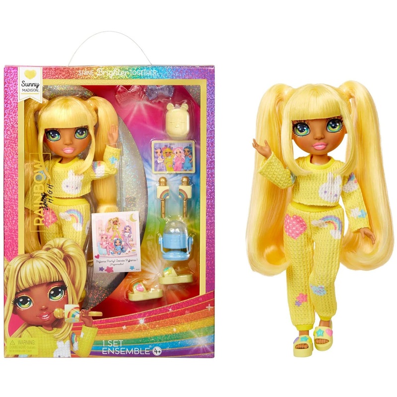 Rainbow High Junior High PJ Party Fashion Doll – Sunny