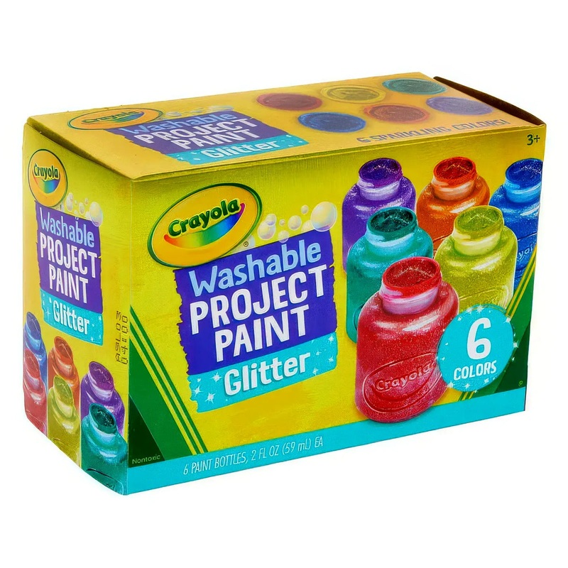 Washable Glitter Paint 6 Count