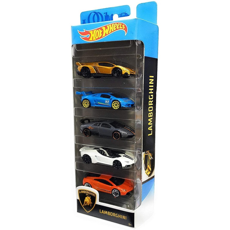 Hot Wheels Lamborghini Set of 5 Diecast Cars