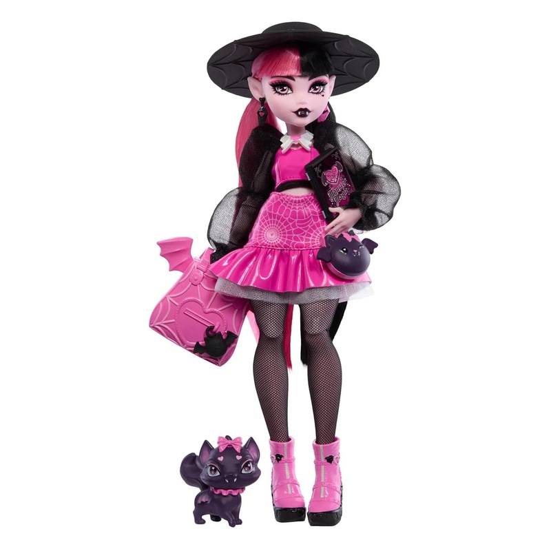 Monster High Draculaura Doll with Pet Bat-Cat
