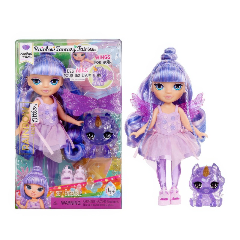 Rainbow High Littles Rainbow Fantasy Fairies with Pet – Amethyst Purpl