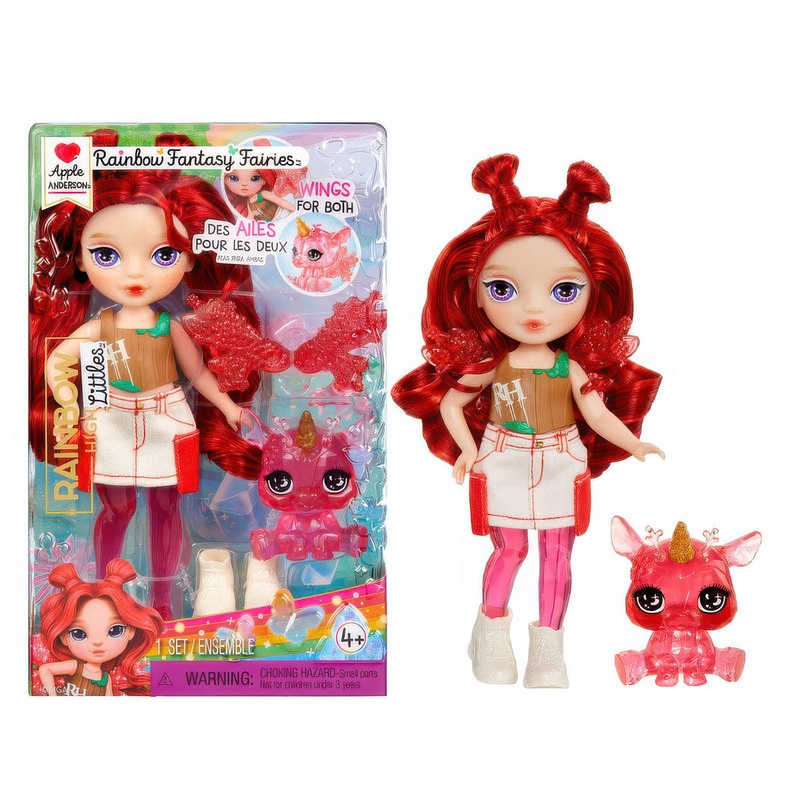 Rainbow High Littles Rainbow Fantasy Fairies with Pet – Apple Red