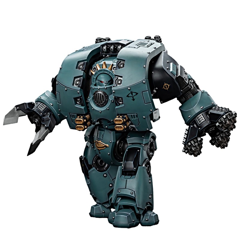 JOYTOY 1/18 Action Figure Mecha Warhammer 40k Sons of Horus Leviathan Dreadnought with Siege Drills 11.25inch Collectible Figuri