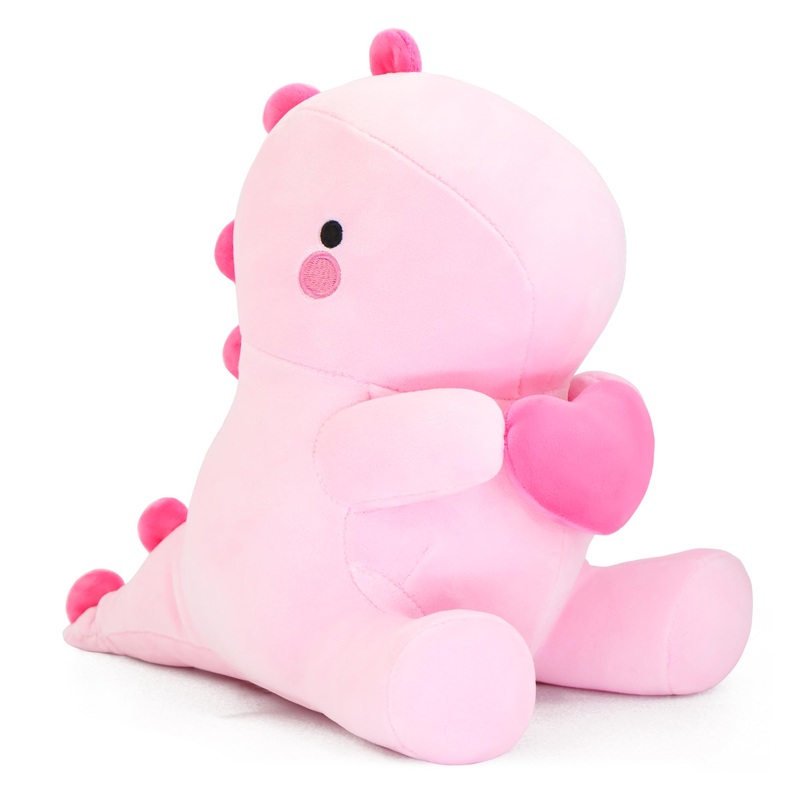 LXSLFY Dinosaur Plush Toy, Cute Soft Dinosaur Stuffed Animal with Heart Shape – Perfect for Birthdays, Anniversaries & Special M