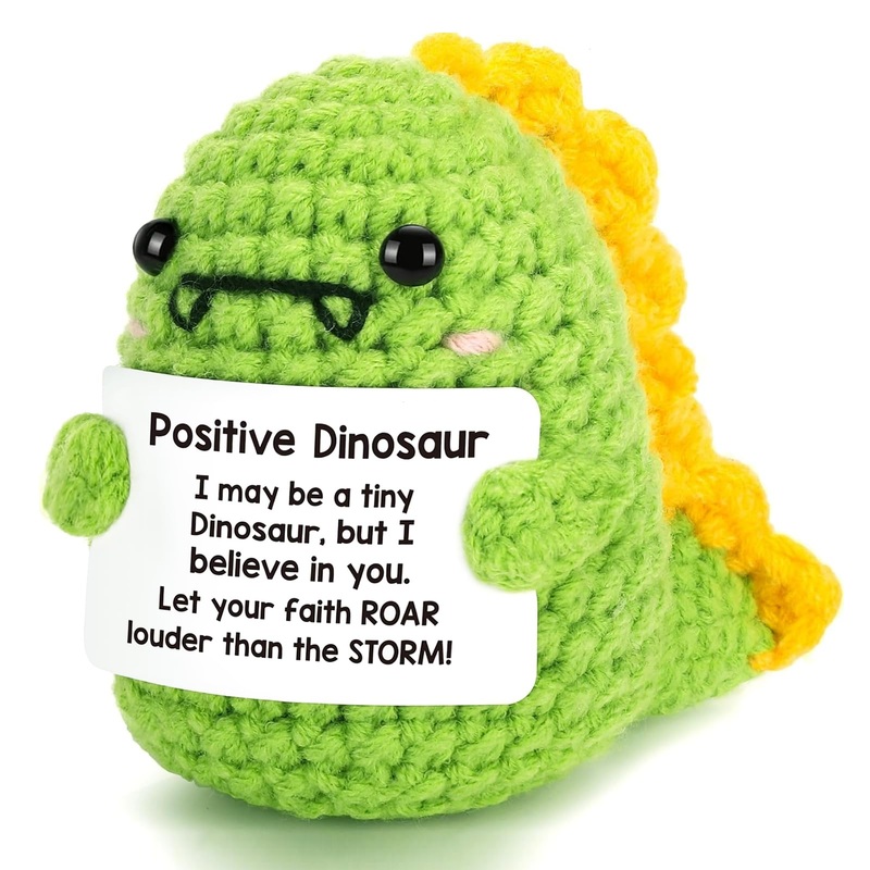 UGRASEA Positive Crochet Animals,Easter Basket Essentials Emotional Support Crochet, Handmade Crocheted Plushie,Suitable, Birthd