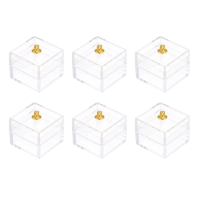ARTIBETTER 10pcs Mini Candy Dessert Clear Box Dollhouse Candy Display Box 1:12 Scale Dollhouse Food Treat Display Holder Miniatu