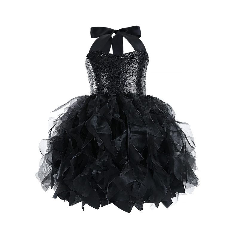 Black Tutu Dress for Girls Black Tulle Dress Kids for Birthday Party Wedding Dancing Fancy Dress 10T