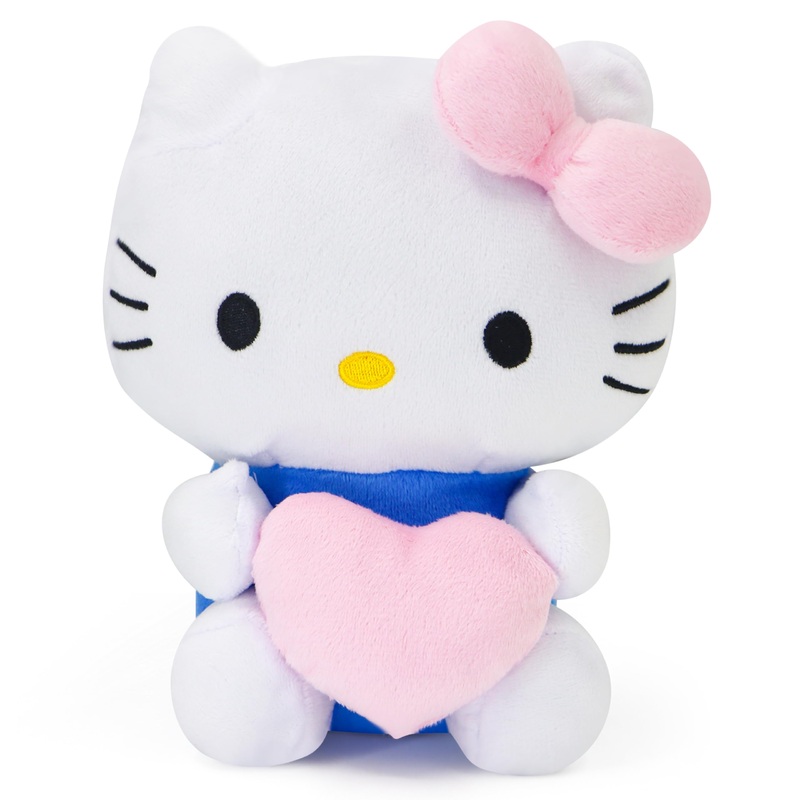 COAQAC Kawaii Plush Toy with Love Piloow, Soft Cartoon Plush, Theme Party Favor, Birthday Gift for Girls Boys (Blue)