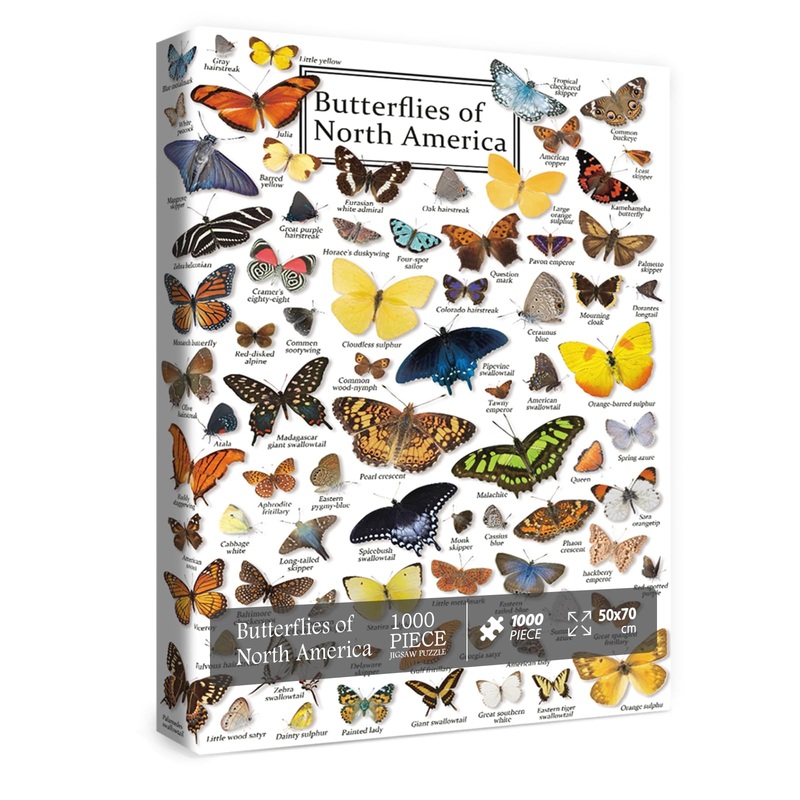 Colorful Butterfly Puzzle for Adult 1000 Piece, Animal Puzzles for Adults 1000 Pieces and Up, Butterflies Jigsaw Puzzle Collage