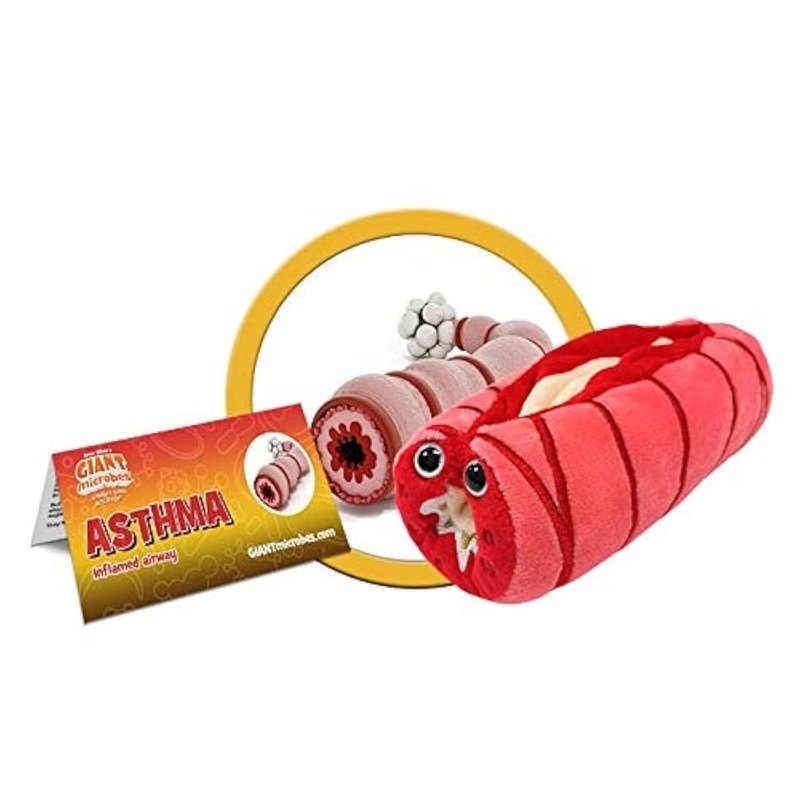 GIANTmicrobes Asthma Plush – Learn About The Lungs and Respiratory Disease This Educational Gift for Friends, Doctors, Healthcar