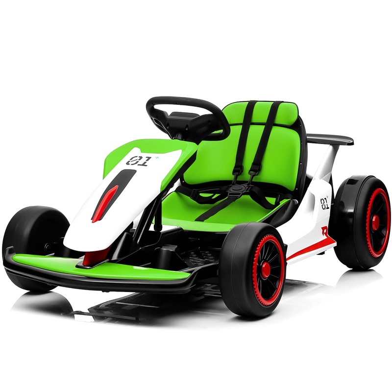 Go Kart, JOYRACER Ride On Race Car for Kids, 24V Drift Kart Car W/ 10Ah Large Battery, 2x150W Powerful Motor, Drift/Sports Mode,