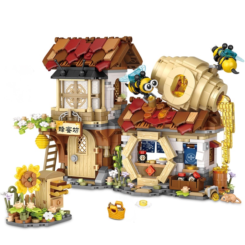 Honey Workshop Mini Building Blocks, MOC Creative Building Toys Model Set for 7-9 Years Old Girls Boys, 1242 PCS Simulation Arch