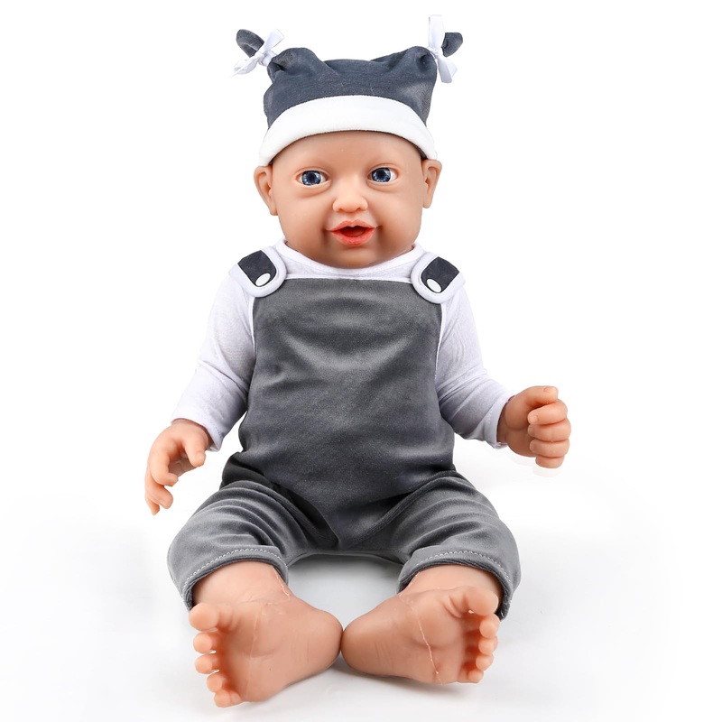 IVITA 18 inch Full Body Silicone Baby Dolls, Soft Collectible Baby Dolls – Boy