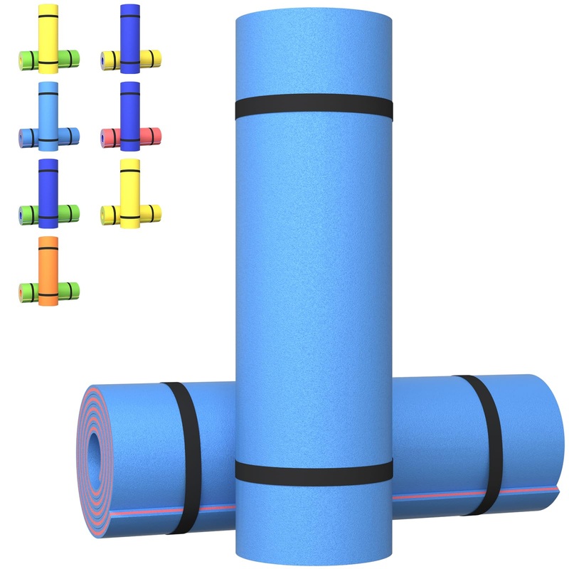 Kieperi 18 FT 3-Layer XPE Lily Pad Floating Mat, Double-Sided Use Floating Water Mat, Floating Mat for Lake, Pool, River, Sea(Bl