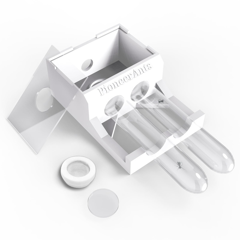 PioneerAnts Ant Nest with 2 Test Tubes – Transparent Farm for Adults 3D Printed Test Tube Nest Workshop Castle Garden for Live a