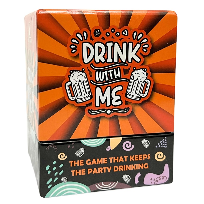 Play Enjyn Drink with Me Drinking Card Game for Adults, 150 Prompts to Make People Drink for Fun Game Night, Birthday Party Game