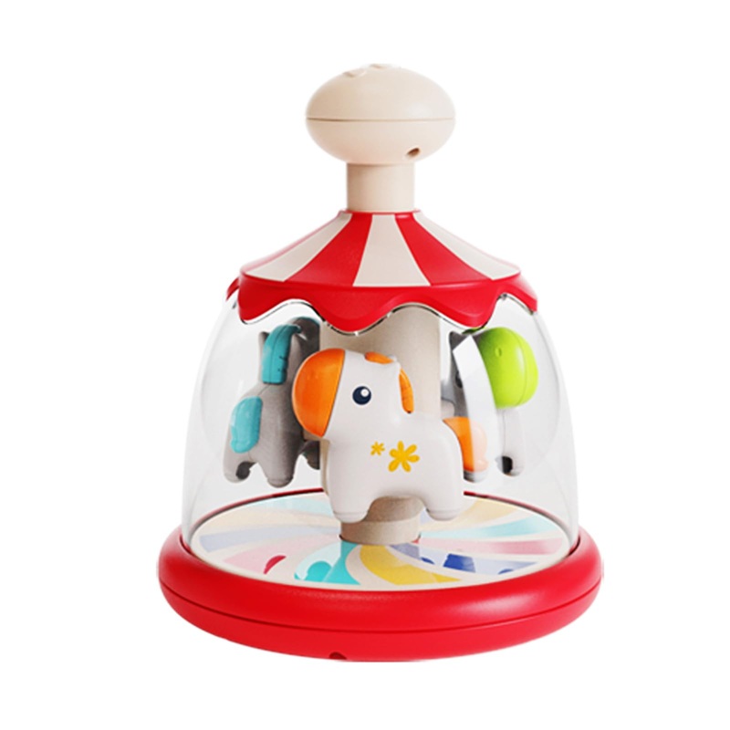 Press Spin Baby Toy Tumble Activity Dome Tumble Top Spinning Infants Toy Push Spin Carousel Colorful Spinning Faces Activity Lea