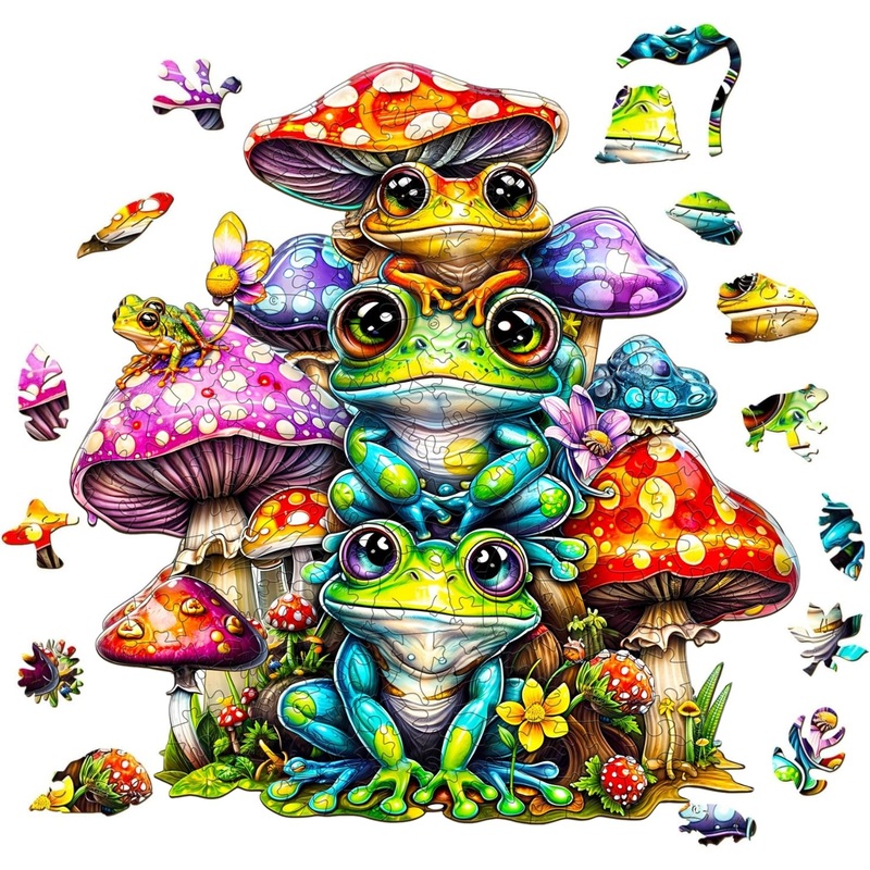 PUREFLY Wooden Puzzles for Adults, 260 Pieces Wooden Jigsaw Puzzle, Perfect for Family Game Nights, Unique Shape Best Gift 13.3