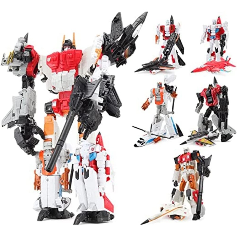 Transformer Toys, 5in1 Combiners 28.5CM Superion G1 IDW Transformation Figure Toy Fireflight Skydive Model Deformation Car Robot