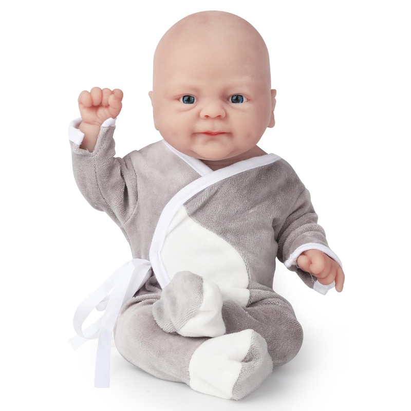 Vollence 12 inch Full Silicone Reborn Baby Dolls Not Vinyl Dolls Lifelike Newborn Platinum Silicone Baby Dolls Realistic Doll fo