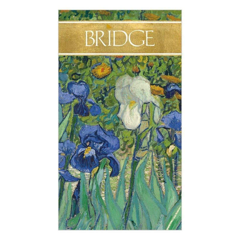 Caspari Van Gogh Irises Bridge Playing Cards Score Pad – Three Pads