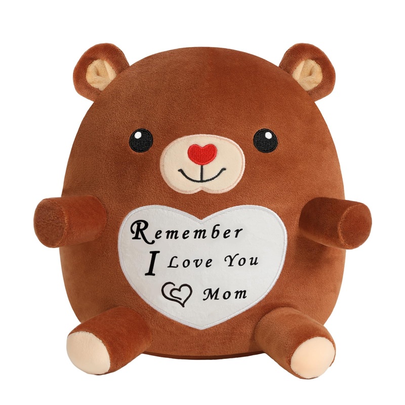 Finebee Lovely Brown Bear Plushie – Soft Stuffed Animal, 10 Inch, Perfect for Mother’s Day, Birthday, or Holiday Gifts