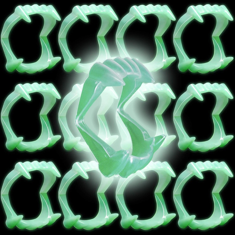 Halloween Teeth Glow in The Dark Fangs Teeth, Dress-Up, Pretend Play (1000-Pack)