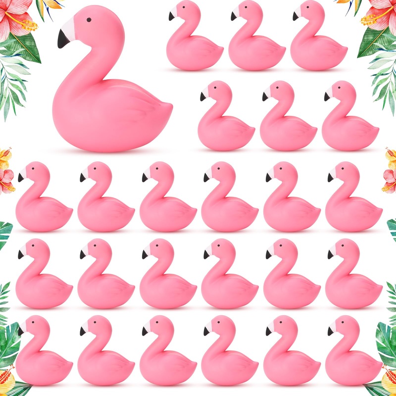 Honoson Flamingos Stress Balls, Mini Flamingo Squeeze Stress Relief Toy with Scented Mini Foam Fidget Toy for Girls Boys Summer