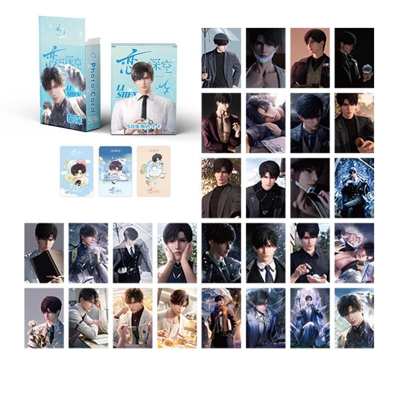 Love and deepspace Lian Yu Shen Kong Sylus Qin Che LOMO Cards Anime Game Card Cosplay 57x86mm Card Merch 50PCS (Zayne)